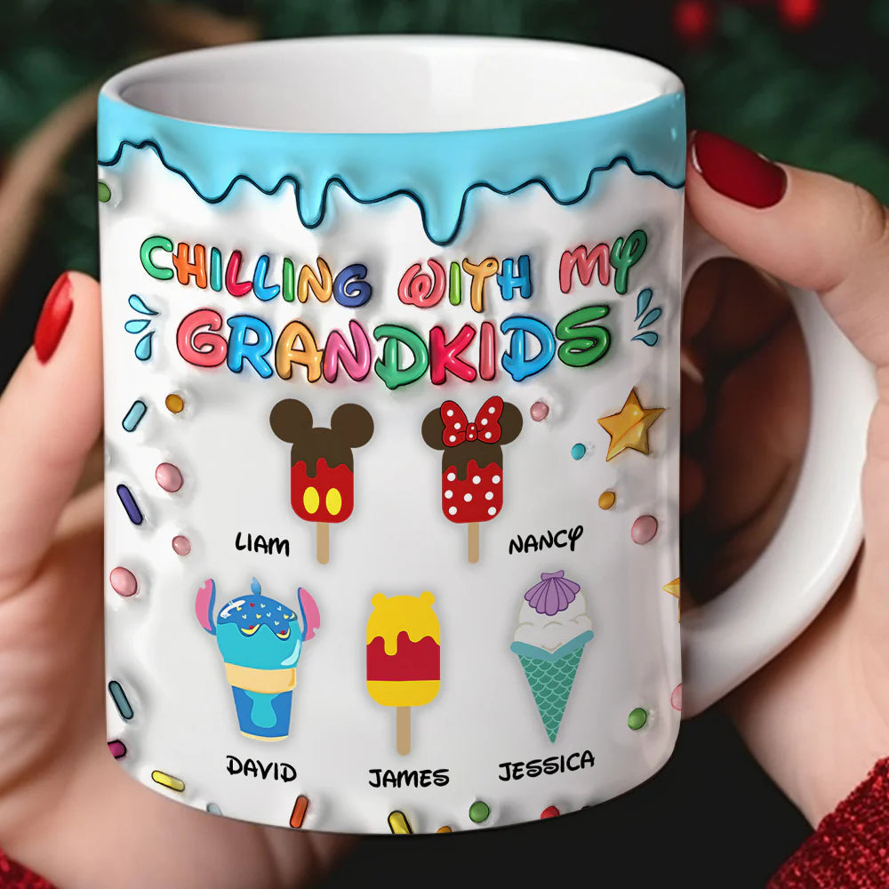 Personalized Disney-Themed Mug for Grandma - Custom Names