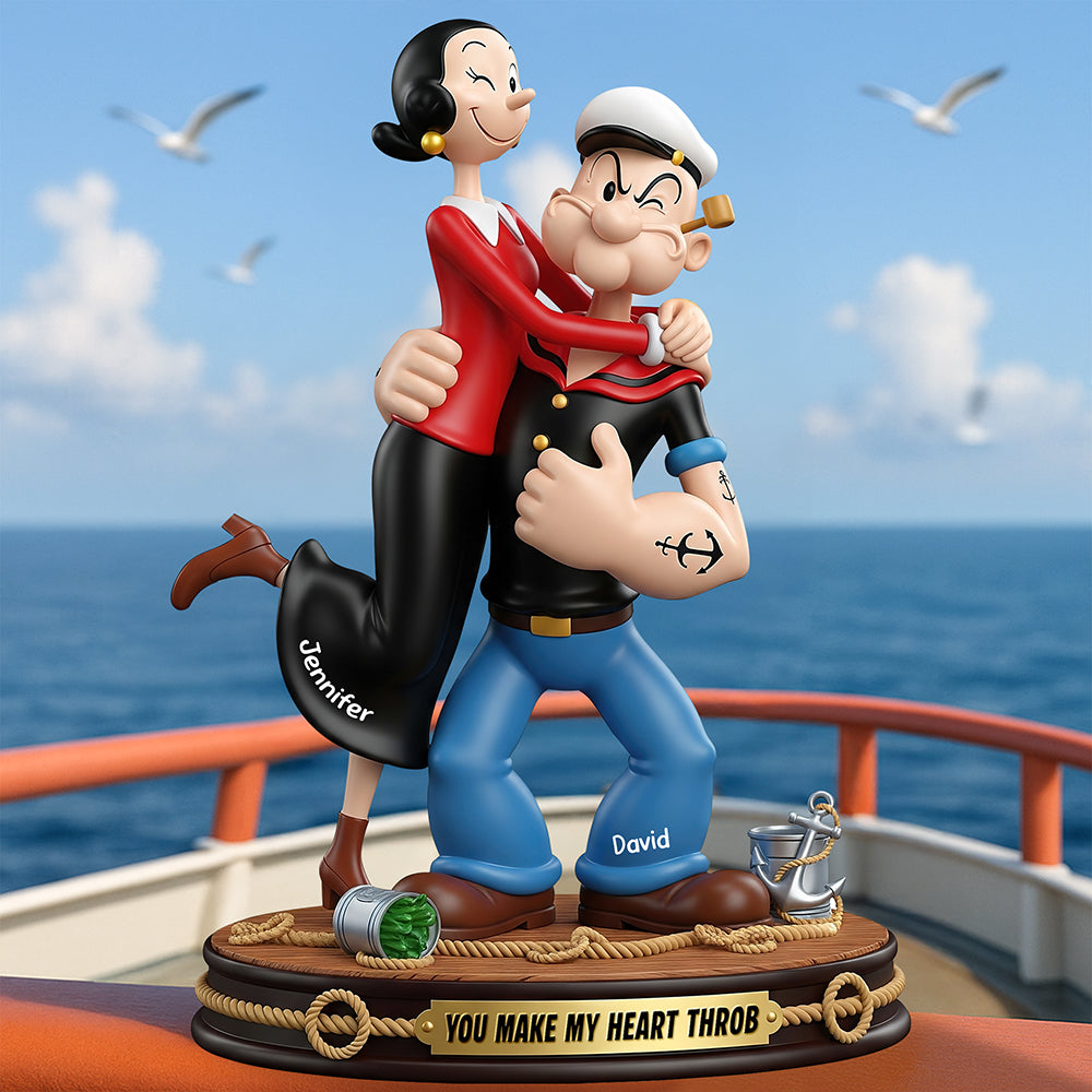 You Make My Heart Throb - Funny Couple Acrylic Plaque - Personalized Gift for Loved Ones Shaped Plaques PopCulturePrints