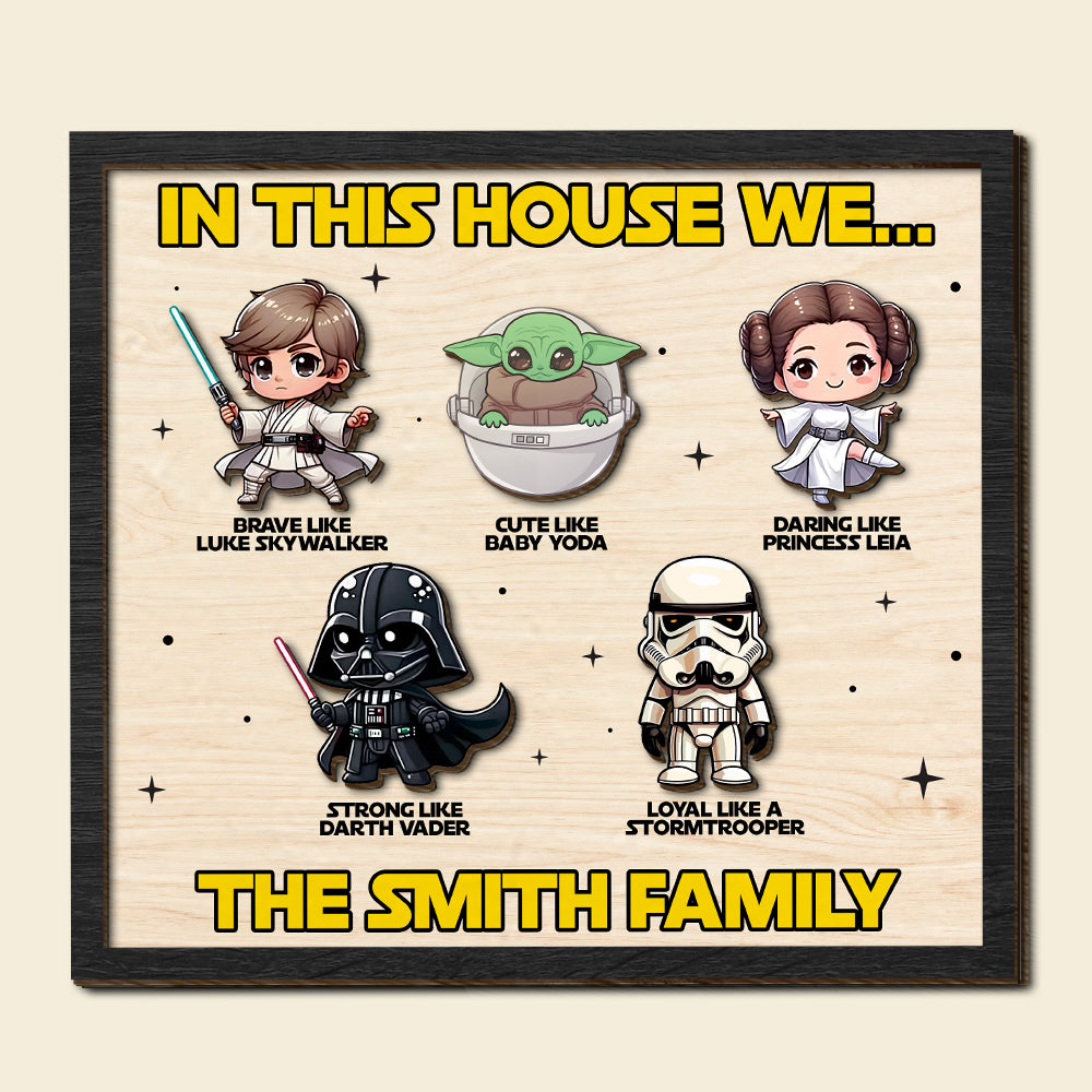 Custom Family Star Characters Wood Sign Wood Sign PopCulturePrints