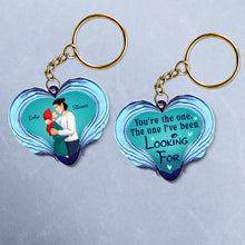 Load image into Gallery viewer, Personalized Couple Keychain - You&#39;re The One Gift Keychains PopCulturePrints
