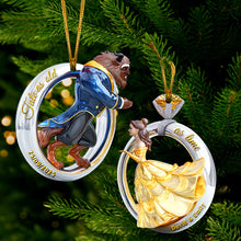 Load image into Gallery viewer, “Tale as old as time” - Fairy Tale Couple Christmas Ornament - Personalized Gifts for Couples Ornament PopCulturePrints
