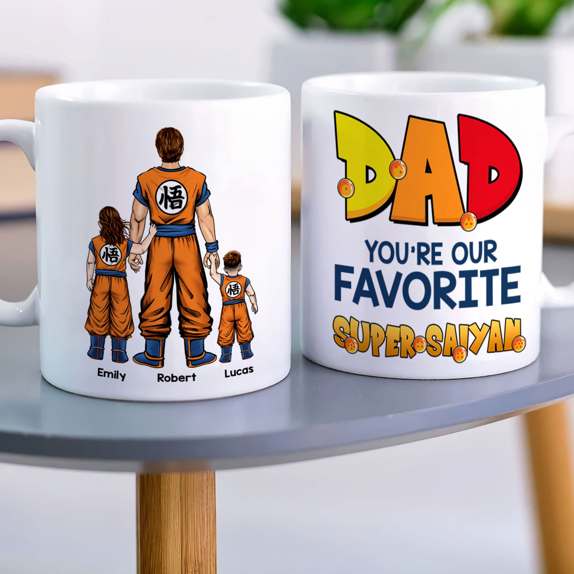 Custom Super Dad Dragon-Themed Coffee Mug Coffee Mug PopCulturePrints