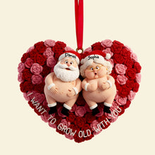 Load image into Gallery viewer, I Want to Grow Old With You - Personalized Growing Old Couple Ornament Ornament PopCulturePrints
