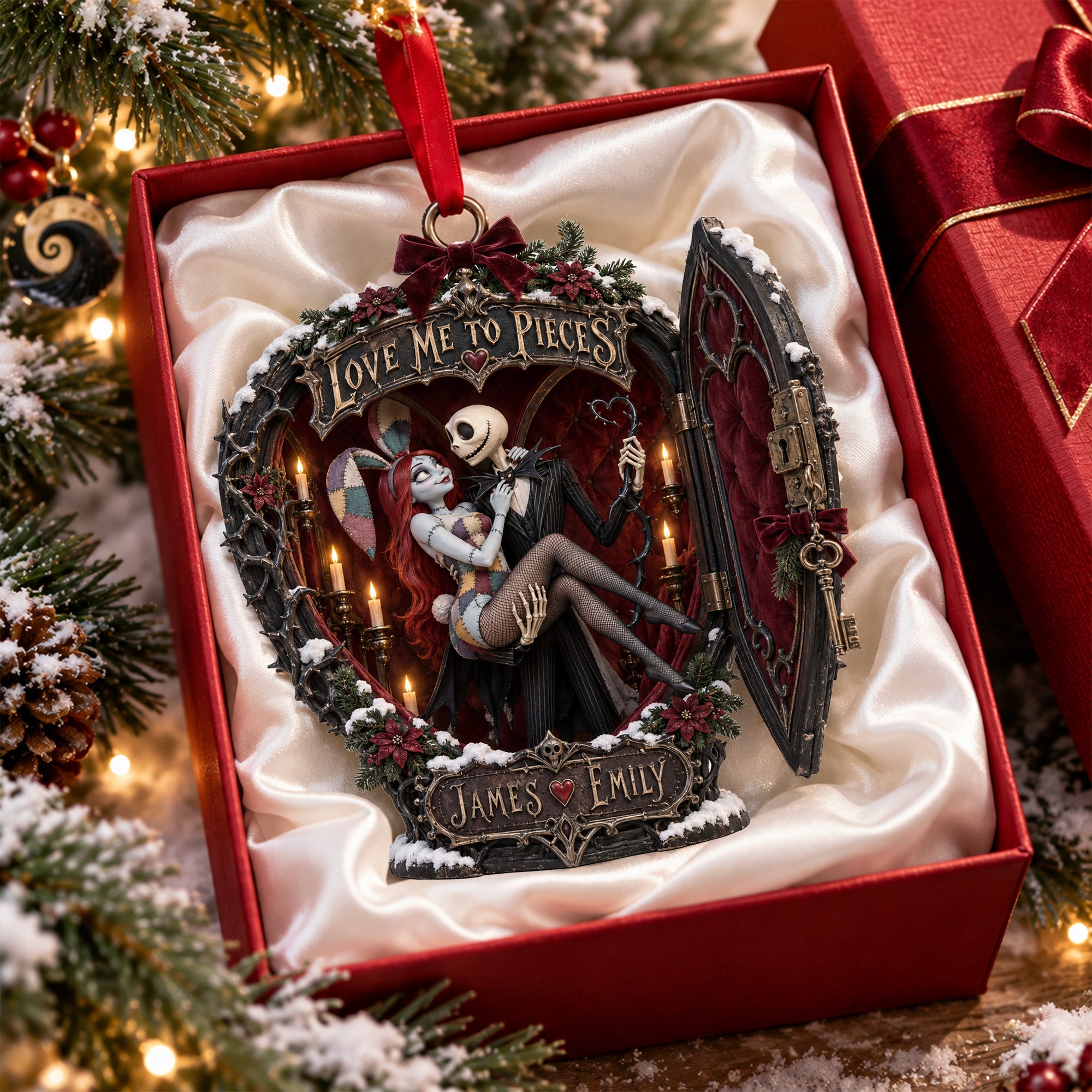 Love Me To Pieces Christmas Ornament - Personalized Gifts For Couple 03halu081026 Ornament PopCulturePrints