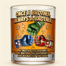 Load image into Gallery viewer, Once a Brother, Always a Brother - Personalized Round Glass Gift for Brothers Glass PopCulturePrints
