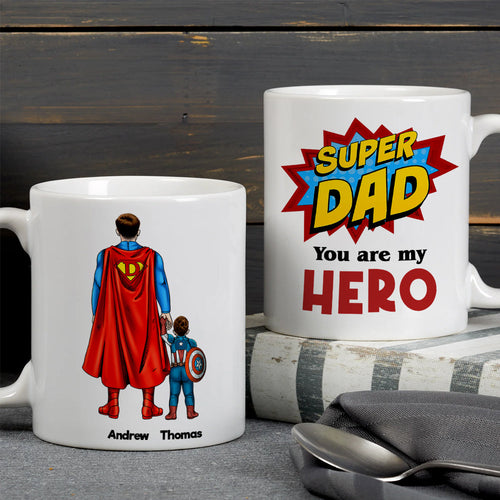 Super Dad Personalized Coffee Mug - Father's Day Gift Coffee Mug PopCulturePrints
