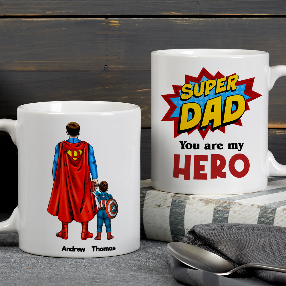 Super Dad Personalized Coffee Mug - Father's Day Gift Coffee Mug PopCulturePrints