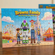 Load image into Gallery viewer, Create Lasting Memories with Our Family In Amusement Park Jigsaw Puzzle - Personalized Gifts For Families
