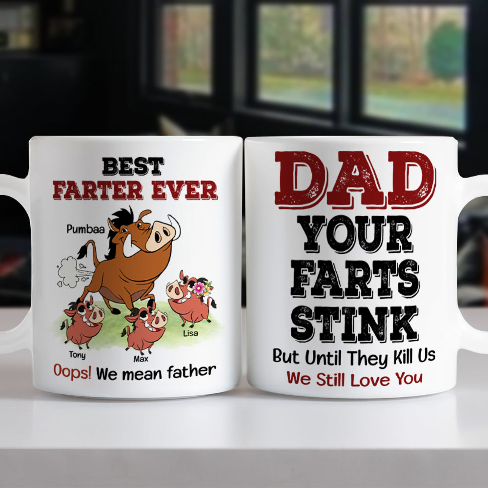 Personalized Dad Fart Humor Coffee Mug Coffee Mug PopCulturePrints