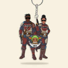 Load image into Gallery viewer, Galactic Family Personalized Keychain - Custom Space Adventure Gift Keychains PopCulturePrints
