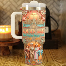 Load image into Gallery viewer, Thank You For Being a Friend - Vintage Friendship 40oz Tumbler - Personalized Gifts for Besties Tumbler Cup PopCulturePrints
