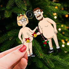 Load image into Gallery viewer, Personalized Naughty Couple Ornament - Funny Christmas Gift for Valentine&#39;s Day Gifts Ornament PopCulturePrints
