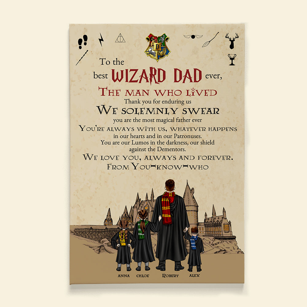 Personalized Wizard Dad Poster - The Man Who Lived