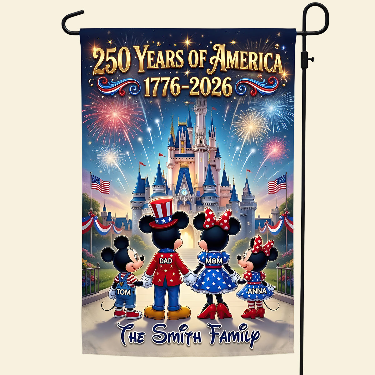 Patriotic Family Garden Flag - Personalized Gifts For Family 04TYDT030626 Garden Flag PopCulturePrints