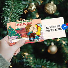 Load image into Gallery viewer, Personalized Christmas Wooden Ornament for Couples - Valentine’s Day Gifts Ornament PopCulturePrints
