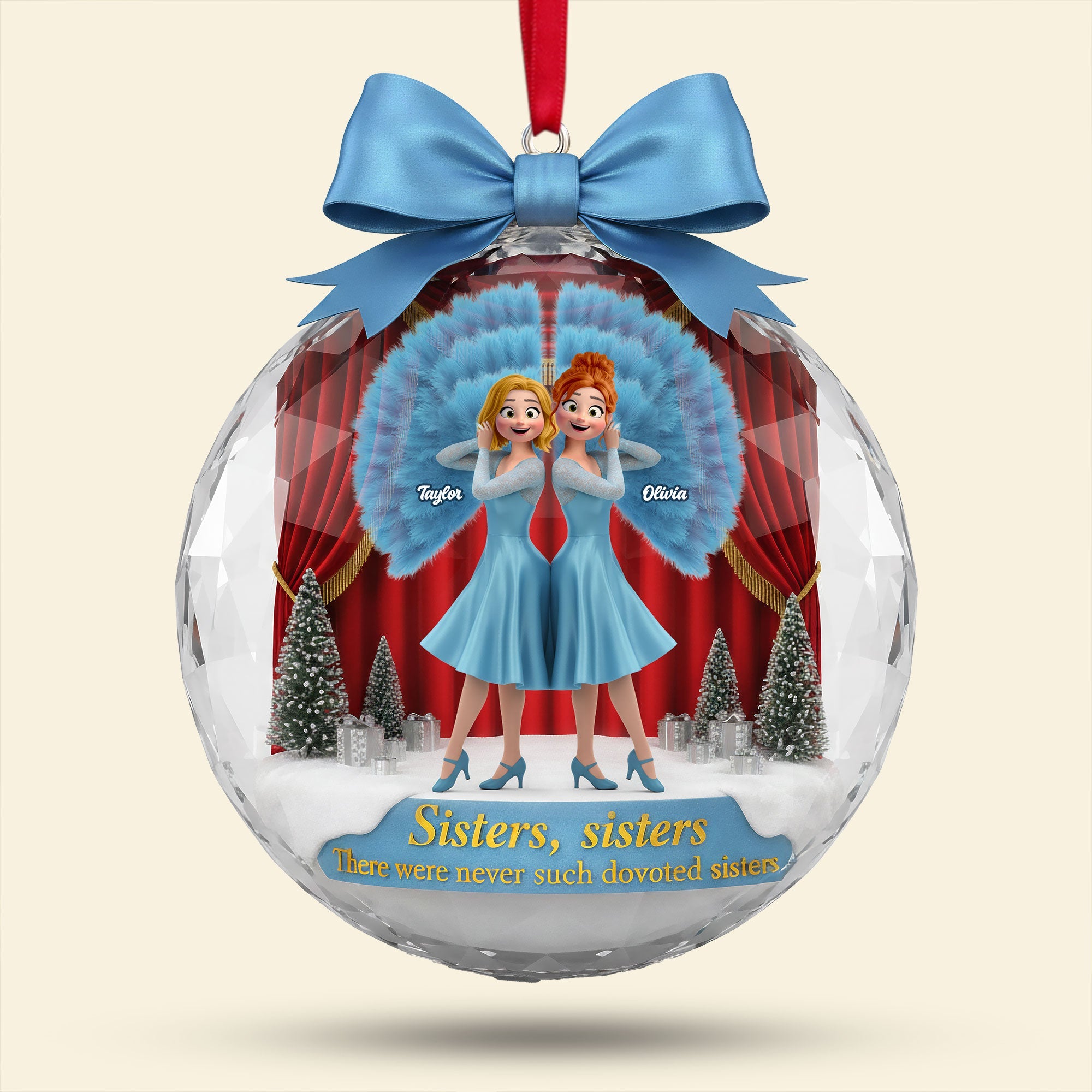 Sisters, Sisters! A Heartfelt Personalized Ornament for Besties Ornament PopCulturePrints