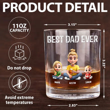 Load image into Gallery viewer, &quot;For The Times I Drive You To Drink&quot; - Personalized Whiskey Glass for the Best Dad Ever Whiskey Glass PopCulturePrints
