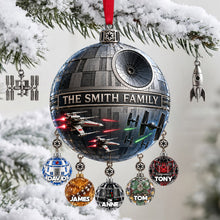 Load image into Gallery viewer, “Celebrate the Galaxy This Christmas!” - Personalized Sci-Fi Space Christmas Ornament - Custom Gift for Family and Friends Ornament PopCulturePrints
