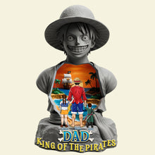 Load image into Gallery viewer, “Dad, The King of the Pirates” - Personalized Pirate Dad Acrylic Plaque, Gift for Dads, Grandpas, and More Shaped Plaques PopCulturePrints
