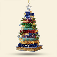 Load image into Gallery viewer, “A Gift for Every Book Lover” - Personalized Christmas Book Tree Ornament - Custom Gift for Readers and Literature Enthusiasts Ornament PopCulturePrints

