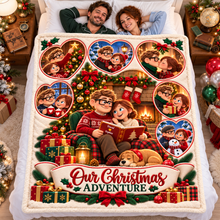 Load image into Gallery viewer, Our Christmas Adventure Blanket - Personalized Gift for Couples
