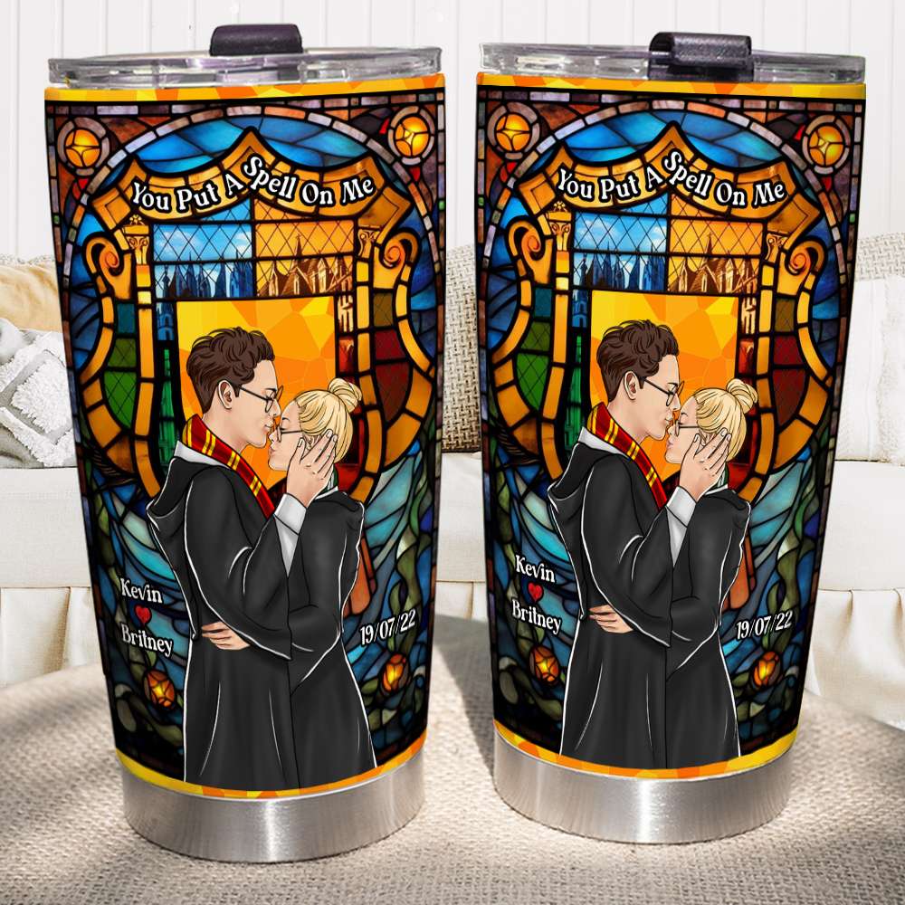 Enchanted Love: Magic Couple Personalized Tumbler Gift - Valentine's Day Gifts Tumbler Cup PopCulturePrints