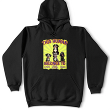 Load image into Gallery viewer, This Human Belongs To Blackie - Personalized Dog Lover T-Shirt T-shirt PopCulturePrints
