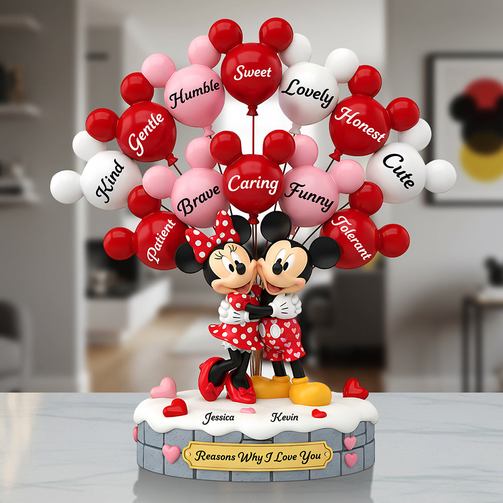 Reasons Why I Love You - Romantic Couple Acrylic Plaque - Personalized Gifts For Couples Shaped Plaques PopCulturePrints