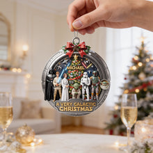 Load image into Gallery viewer, “A Very Galactic Christmas” - Personalized Acrylic Ornament - Perfect Gift for Star Wars Fans
