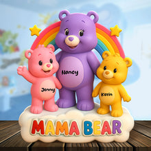 Load image into Gallery viewer, “A Mother&#39;s Love is Forever” - Personalized Bear Mom Plaque - Gift for Mom, Grandma &amp; Loved Ones Shaped Plaques PopCulturePrints
