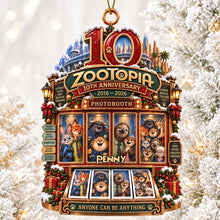 Load image into Gallery viewer, “Anyone Can Be Anything” - 10th Anniversary Zootopia Acrylic Ornament - Personalized Gift for Fans and Collectors
