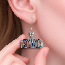 Load image into Gallery viewer, “Adventure Awaits” Off-road Aesthetic Earrings - Personalized Custom Gifts for Off-road Enthusiasts Earrings PopCulturePrints
