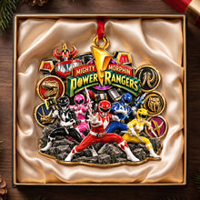 Load image into Gallery viewer, "Unleash Your Inner Hero" - Personalized Christmas Ornament - Custom Gifts for Fans of Mighty Morphin Power Rangers
