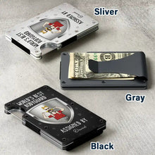 Load image into Gallery viewer, World's Best Bodyguard - Personalized Card Wallet with Money Clip Card Wallet PopCulturePrints
