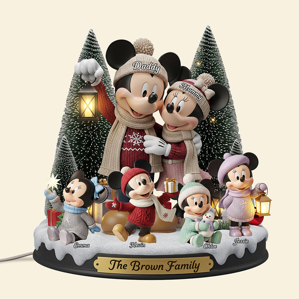 “Bring Home the Magic of Christmas!” - Family Christmas Custom Shape Acrylic Light Box - Personalized Gifts for Family Light Box PopCulturePrints