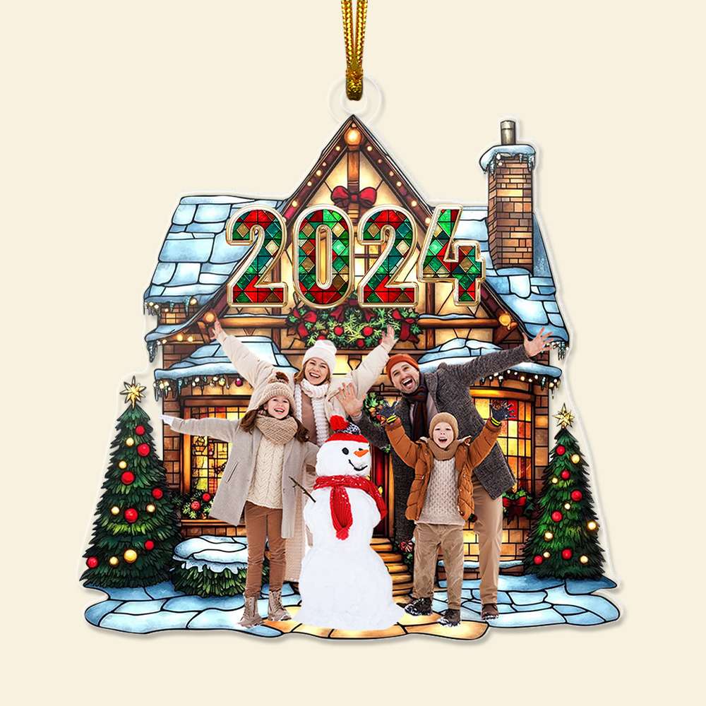 Personalized Family Christmas Ornament 2024 Ornament PopCulturePrints