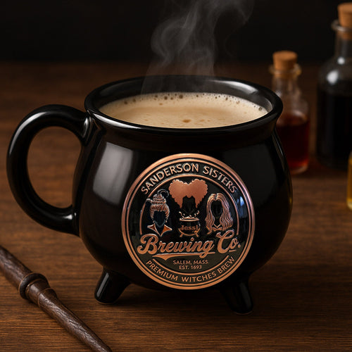 “Brew Up Some Magic” - Personalized Witch Brewing Cauldron Mug - Perfect Gift for Witch Lovers Cauldron Mug PopCulturePrints