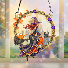 Load image into Gallery viewer, Enchanting Memories - Witch Suncatcher | Personalized Gift for Witch Lovers Ornament PopCulturePrints
