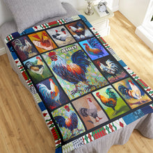 Load image into Gallery viewer, Personalized Chicken Lover Blanket - Custom Rooster Art Blanket PopCulturePrints
