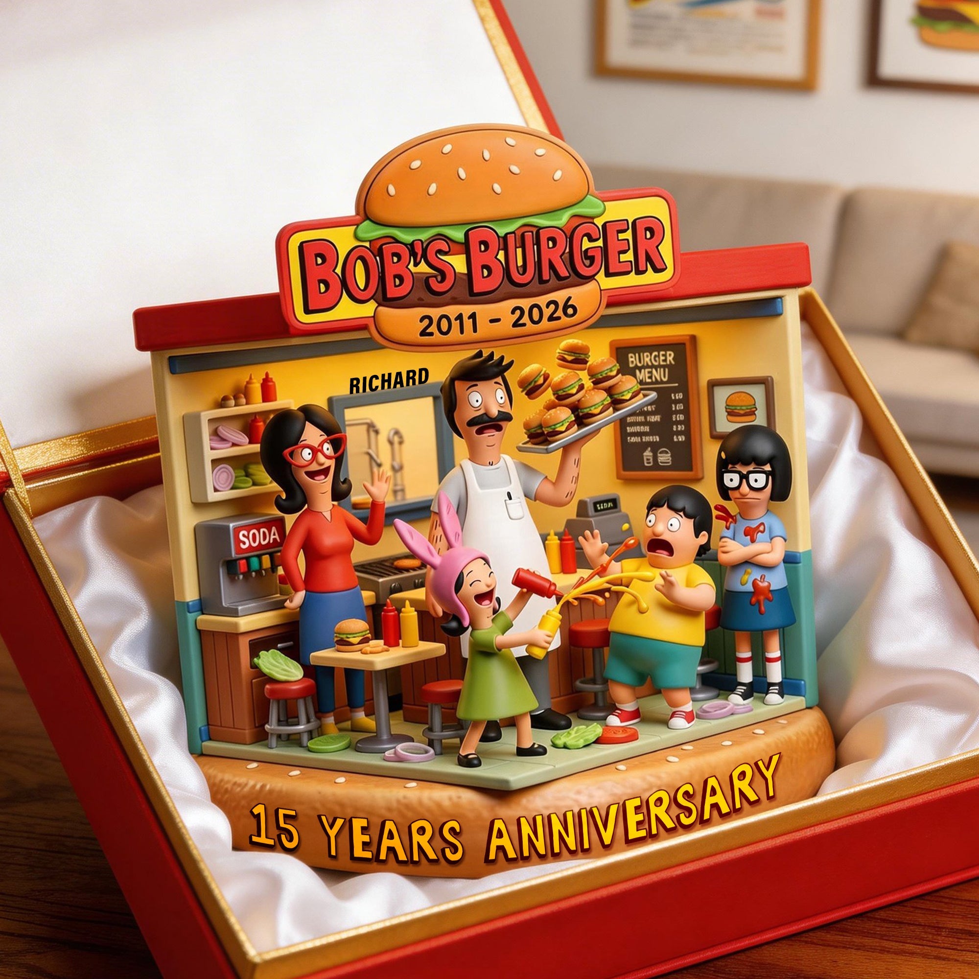 “Celebrate Family Moments!” - Funny Family Restaurant Acrylic Plaque - Personalized Anniversary Gift for Loved Ones