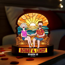 Load image into Gallery viewer, Love Illuminated: Beach Couple Light Box - Personalized Gift for Couples Light Box PopCulturePrints
