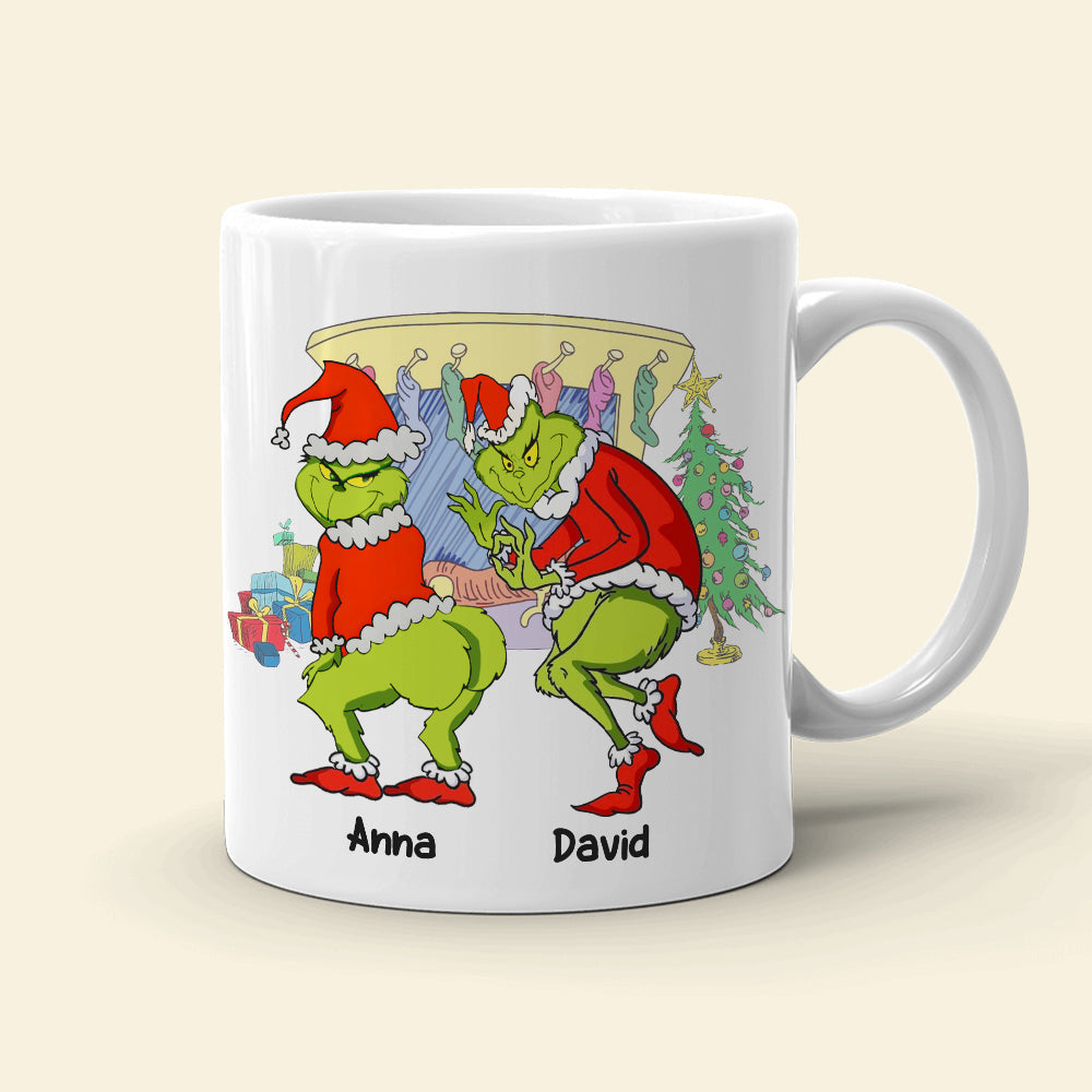 Cheeky Christmas Couple Coffee Mug - Personalized Fun Gift