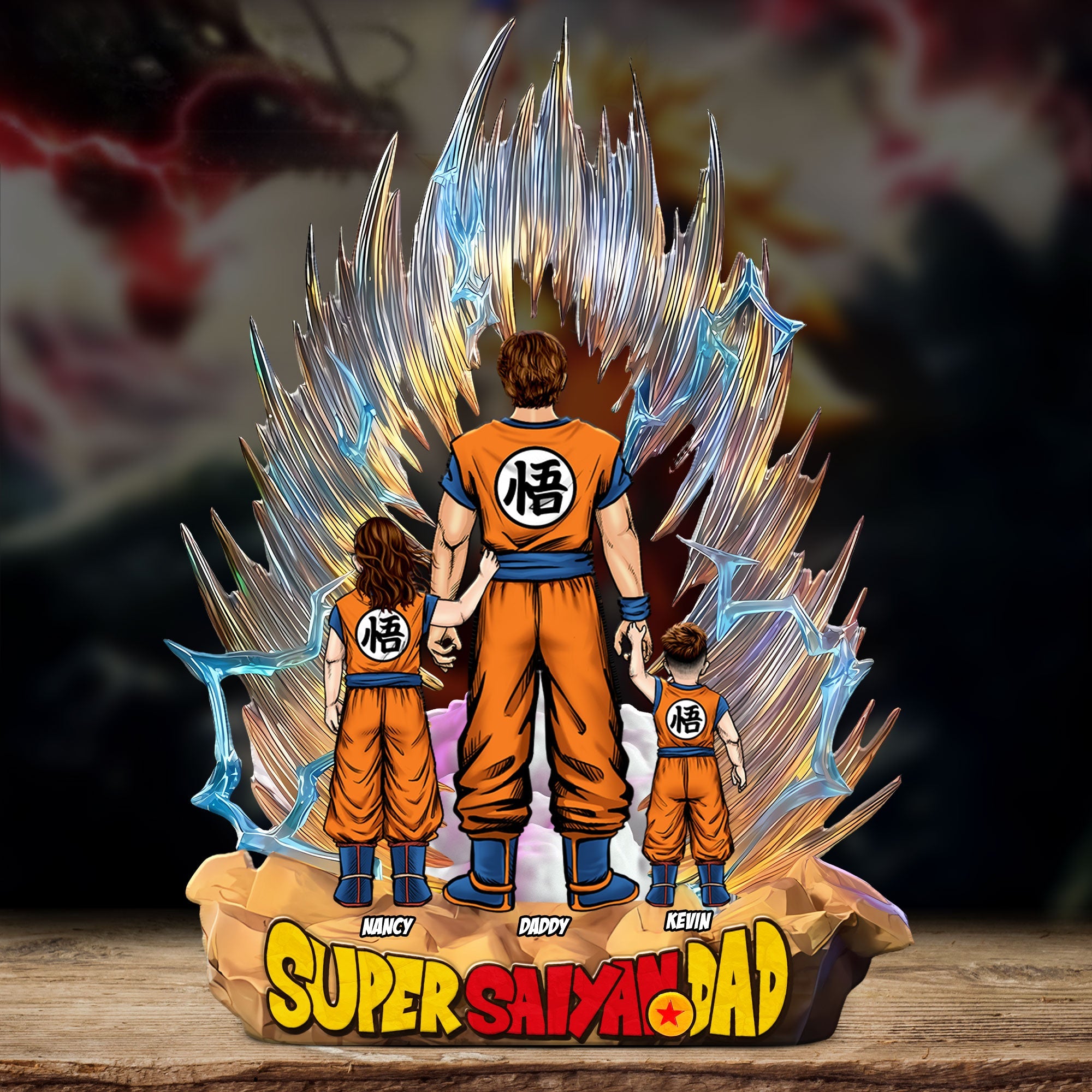 “Unleash Your Inner Hero” - Personalized Super Dad Plaque - Custom Gift for Fathers, Sons, Daughters, and Families Shaped Plaques PopCulturePrints