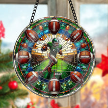 Load image into Gallery viewer, Personalized Football Lover&#39;s Suncatcher Ornament
