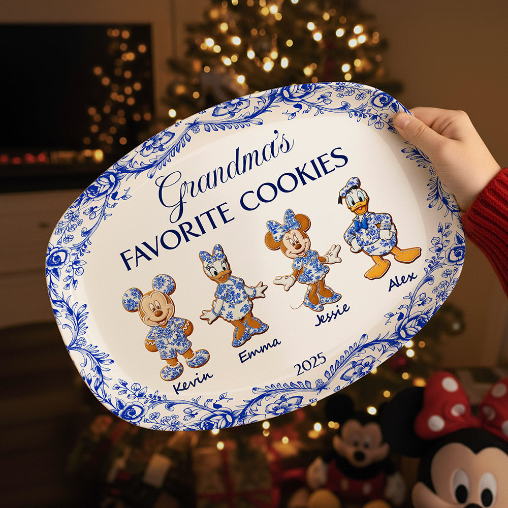 “Grandma's Favorite Cookies” - Personalized Resin Plate for Grandma - Unique Holiday Gift Plates PopCulturePrints