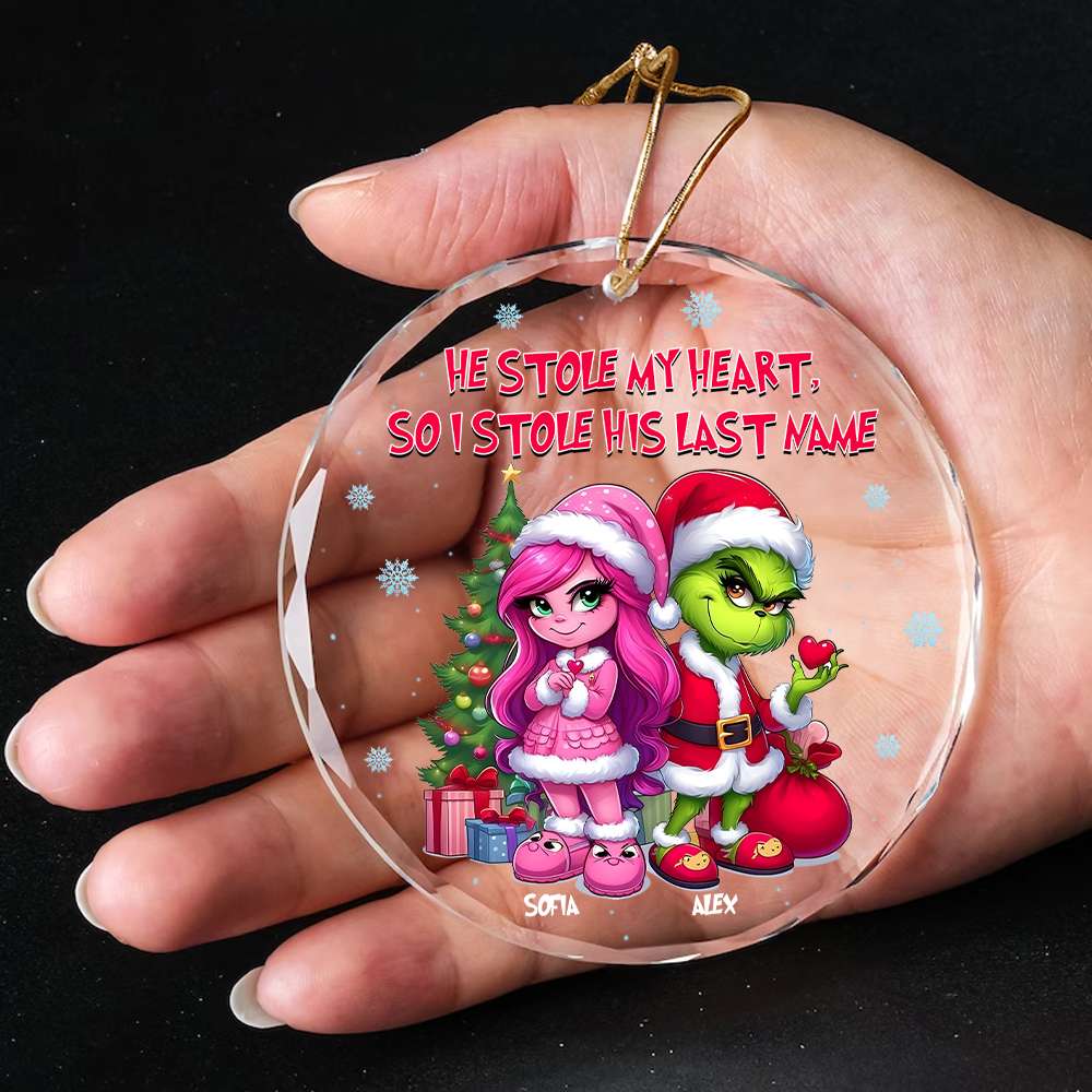 Custom Cartoon Christmas Couple Ornament | Personalized Valentine's Day Gifts Ornament PopCulturePrints