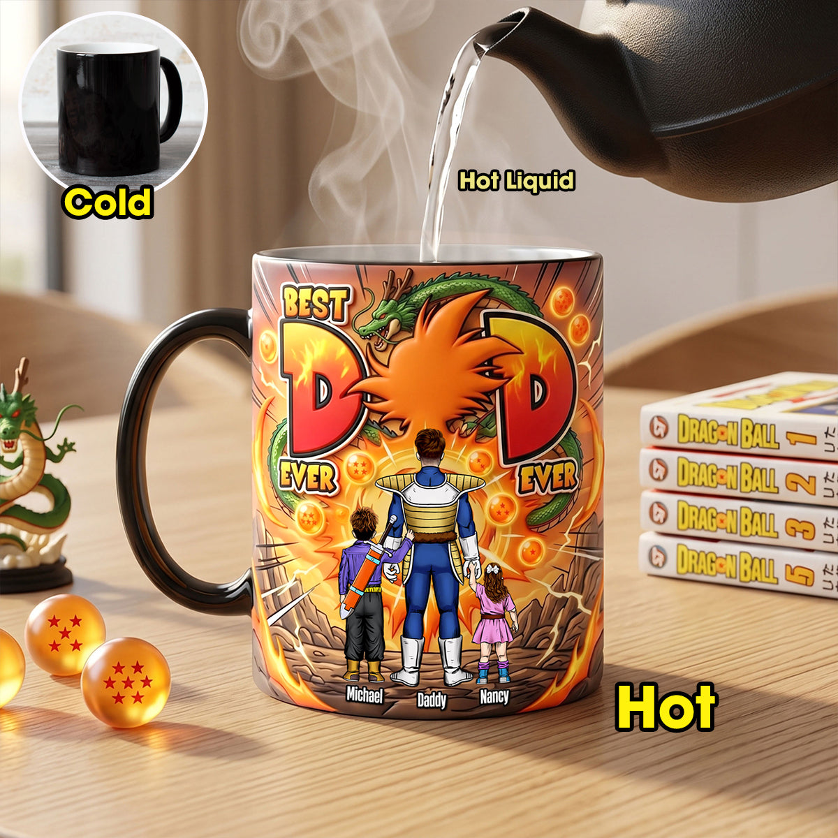 Best Dad Ever - Legend Fighter Magic Ceramic Coffee Mug - Personalized Gift for Dad and Grandpa Coffee Mug PopCulturePrints