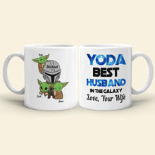 Load image into Gallery viewer, Personalized Yoda Best Husband Mug - Custom Names Coffee Mug PopCulturePrints
