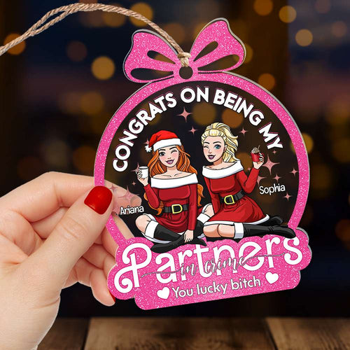 Custom Best Friends Christmas Ornament - Partners in Crime Ornament PopCulturePrints