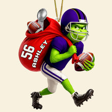 Load image into Gallery viewer, Personalized Football Thief Ornament - A Unique Christmas Gift for Football Lovers Ornament PopCulturePrints

